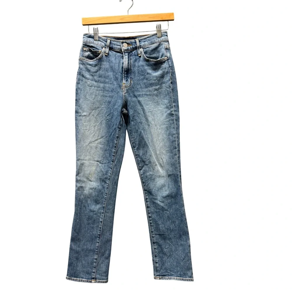 Veronica Beard Jeans Womens 25 Ryleigh Slim Straight Ankle Wanderer Dust Blue